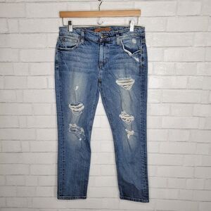 Joe's Jeans Distressed The Billie Crop Slim Boyfriend Crop Jeans